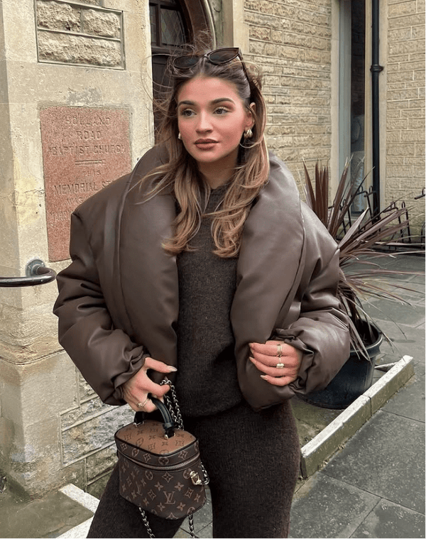 Giacca in pelle con revers Lara
