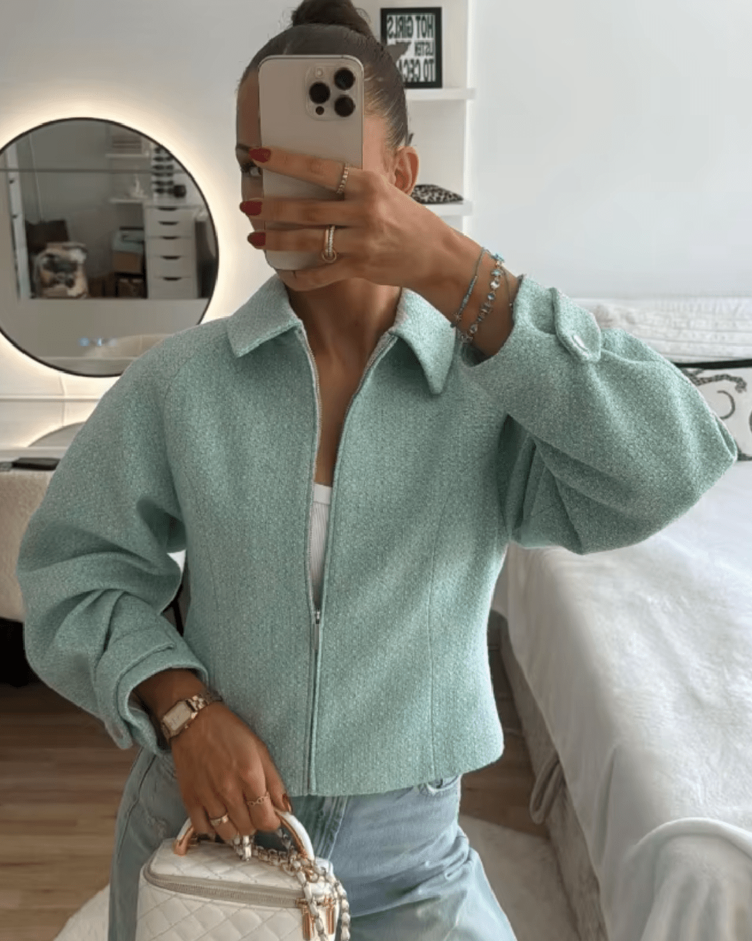 Ebba Tweed Zip Cropped Jacket