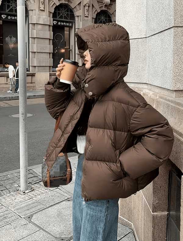 Giacca imbottita spessa con cappuccio Adaure