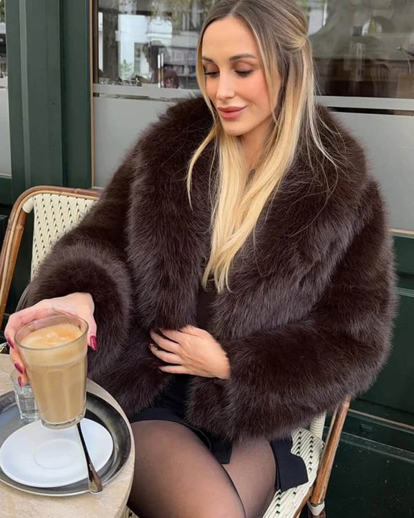 Cappotto in pelliccia sintetica Adelheid