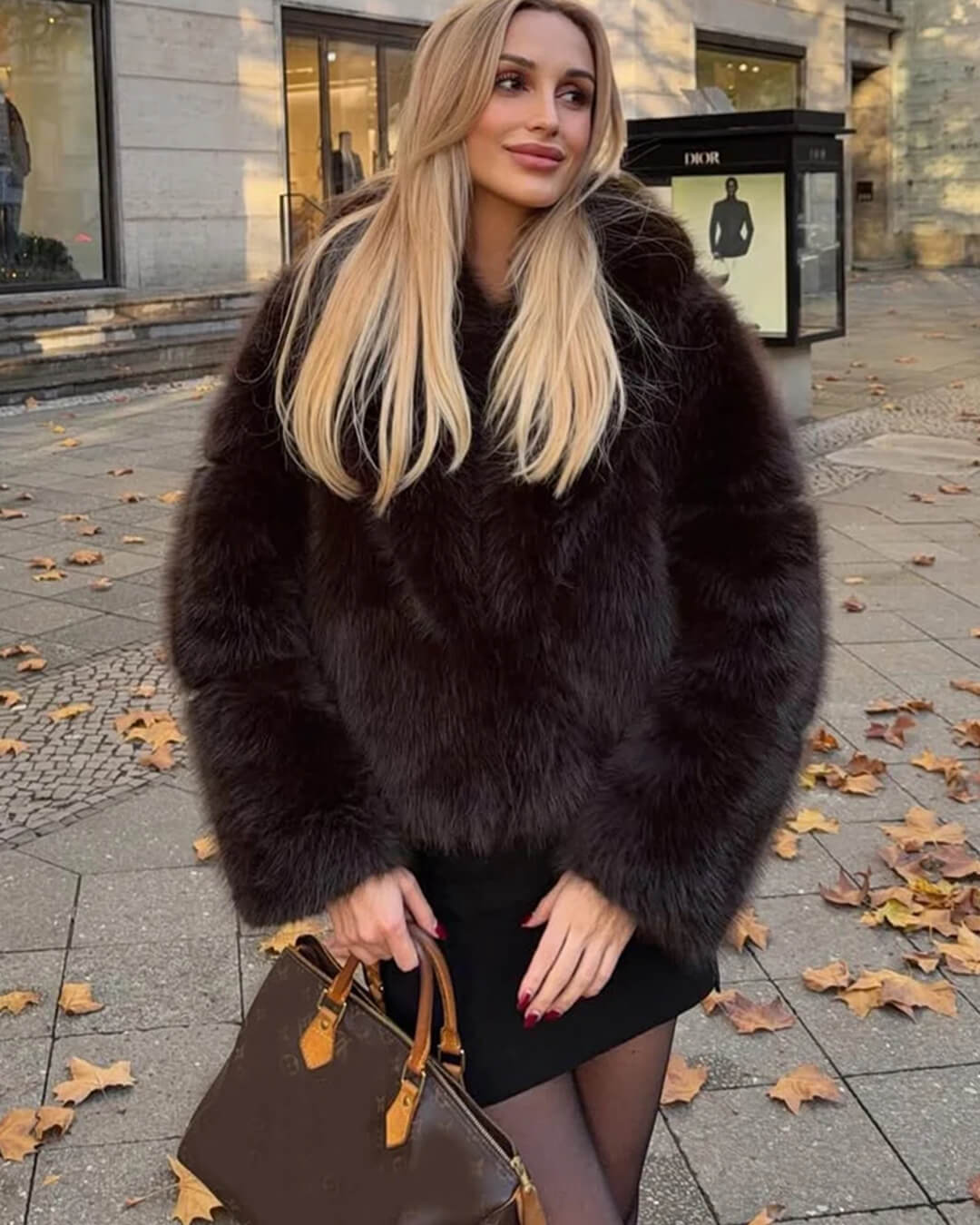 Cappotto in pelliccia sintetica Adelheid