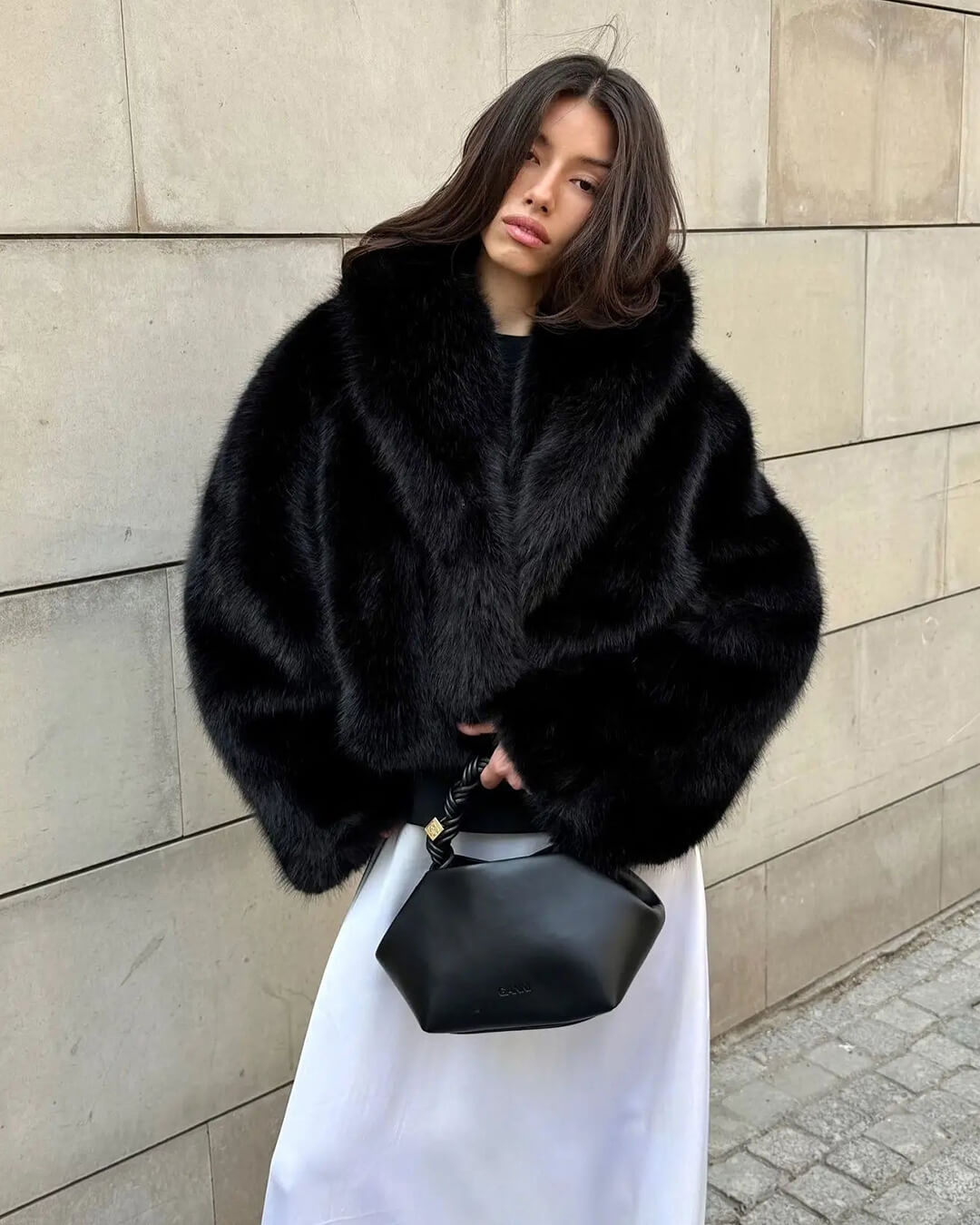 Cappotto in pelliccia sintetica Adelheid