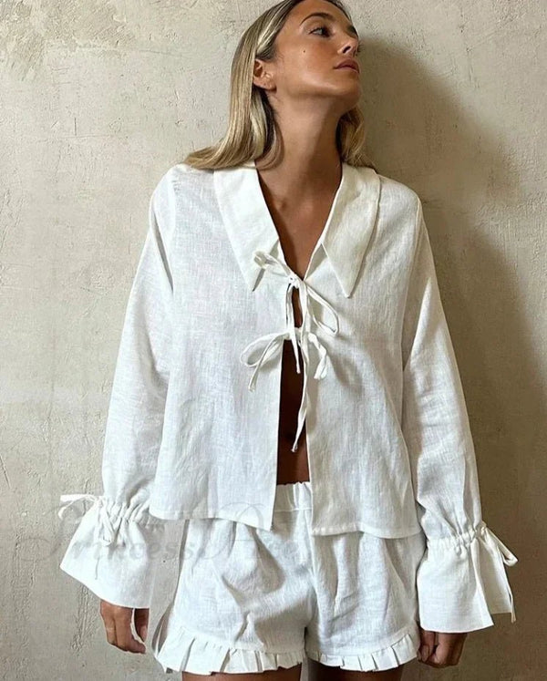 Completo Adina elegante in cotone, due pezzi
