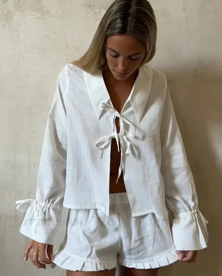 Completo Adina elegante in cotone, due pezzi