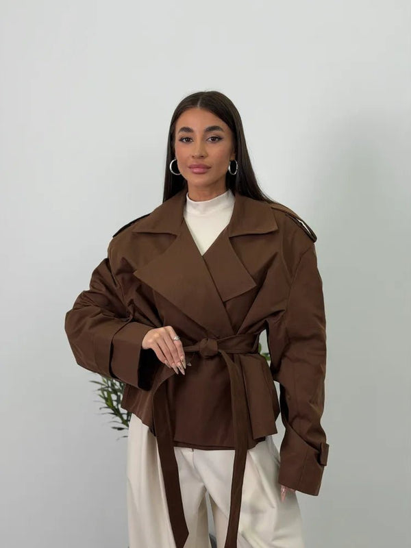 Adinda Cropped Trench Coat