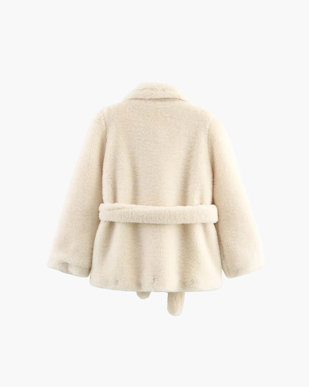 Cappotto in finta pelliccia con cintura Aellinne