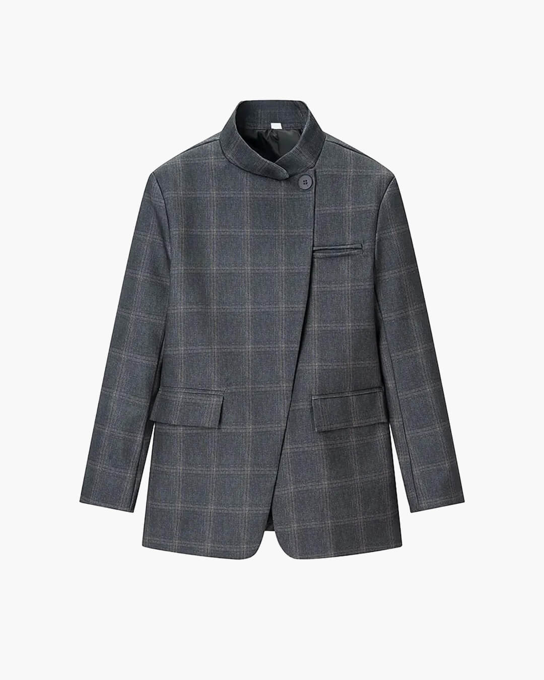 Blazer Aerona a quadri con collo alto