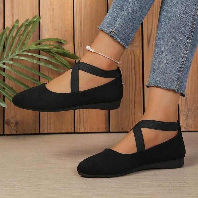 Ballerine Afra a punta con cinturini incrociati