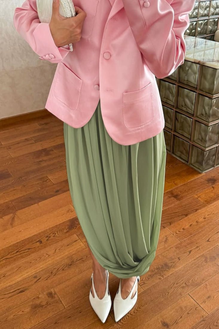 Gonna lunga fluida Afroza in chiffon