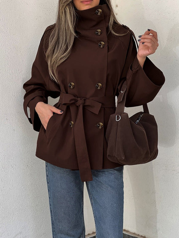 Trench corto con lacci Aida