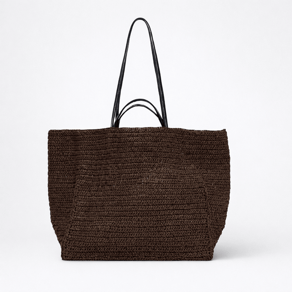 Borsa tote in paglia intrecciata a mano Aimee