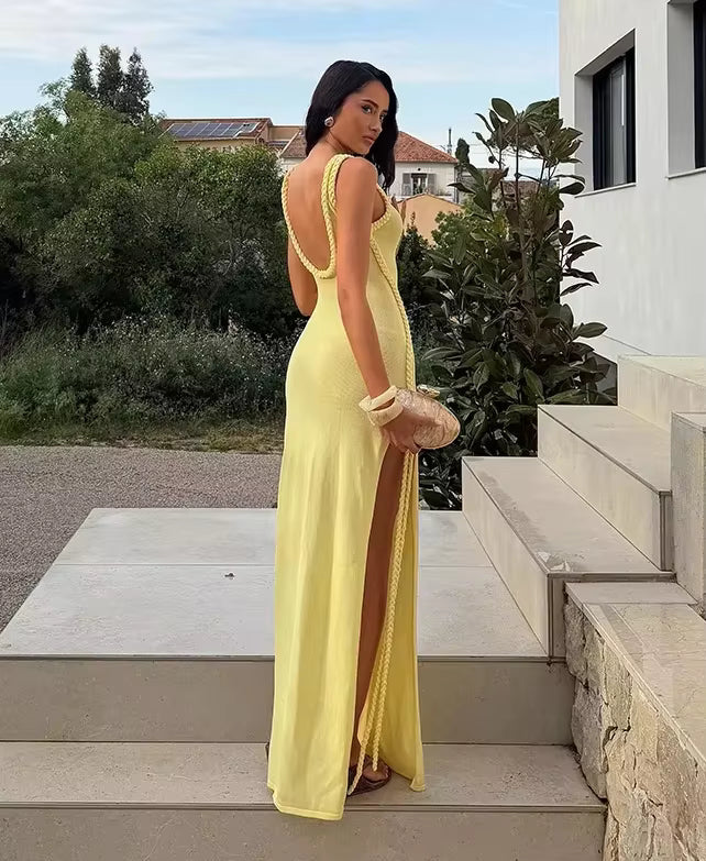 Abito lungo con cut-out a goccia Airia