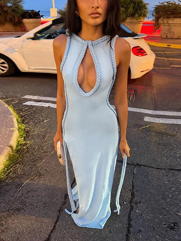 Abito lungo con cut-out a goccia Airia