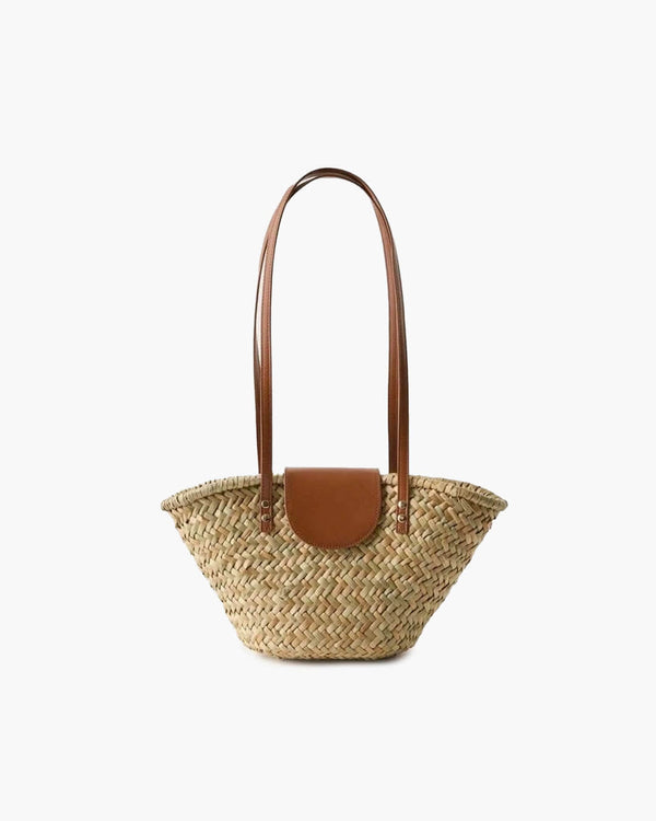 Borsa a spalla in rattan intrecciato Aisea
