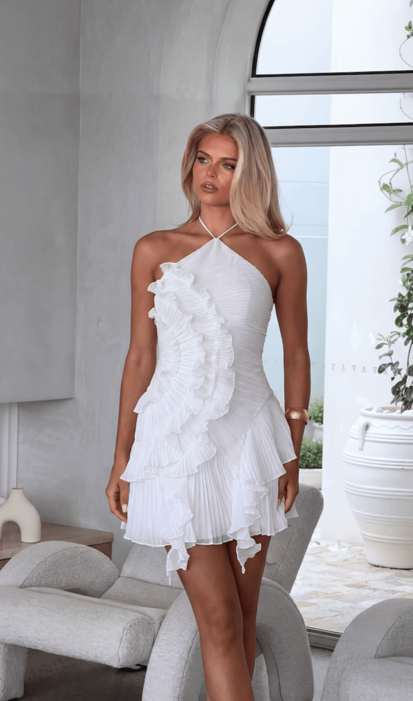 Aisende Ruffle Mini Dress