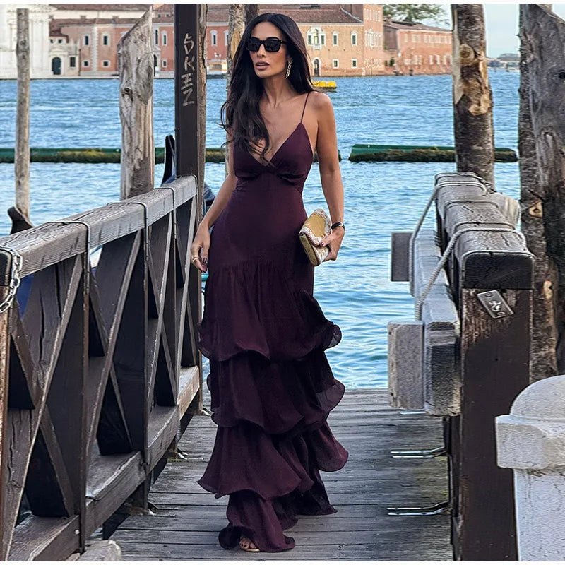Abito sottoveste con volant Aisley
