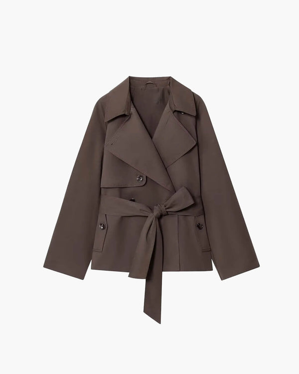 Trench corto Alianna con cintura