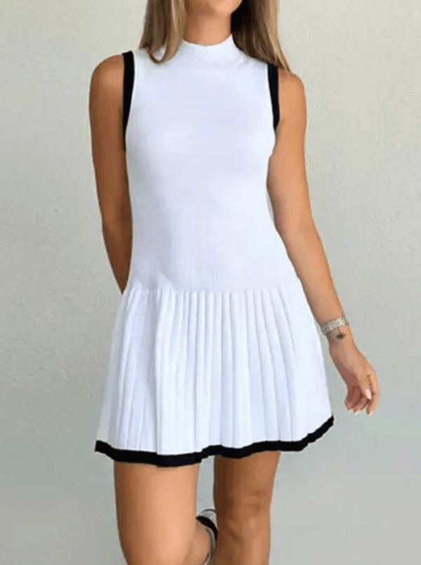 Alice Drop-Waist Contrast Knit Dress