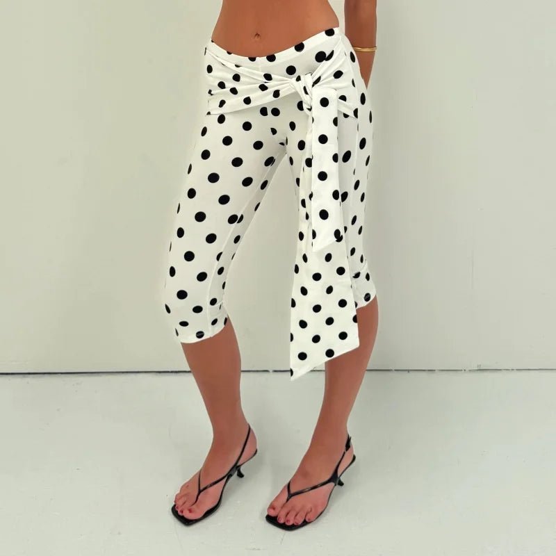 Pantaloni capri a pois Amalia