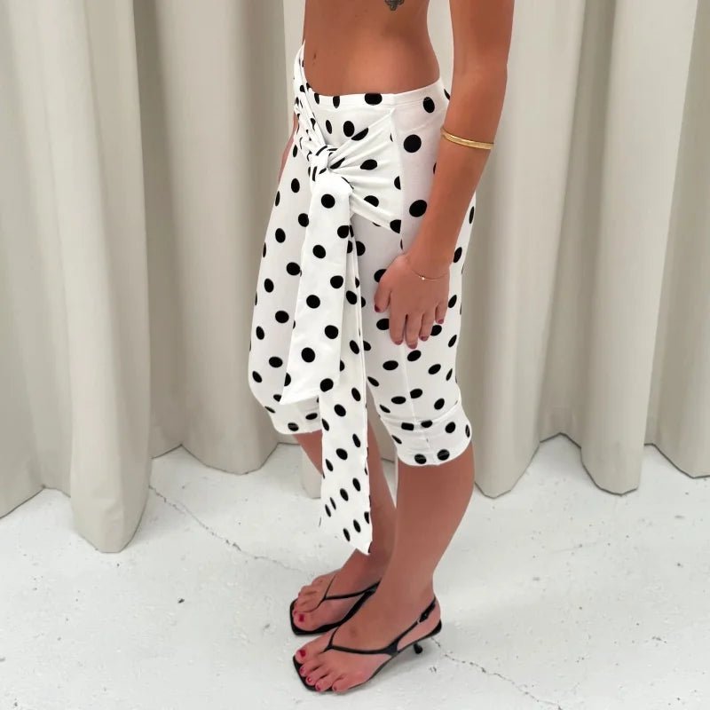Pantaloni capri a pois Amalia
