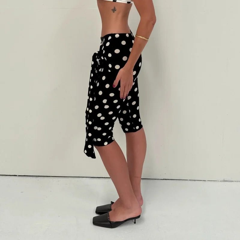 Pantaloni capri a pois Amalia