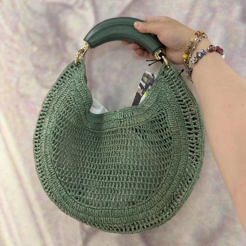 Borsa a spalla intrecciata a mezzaluna Amanda