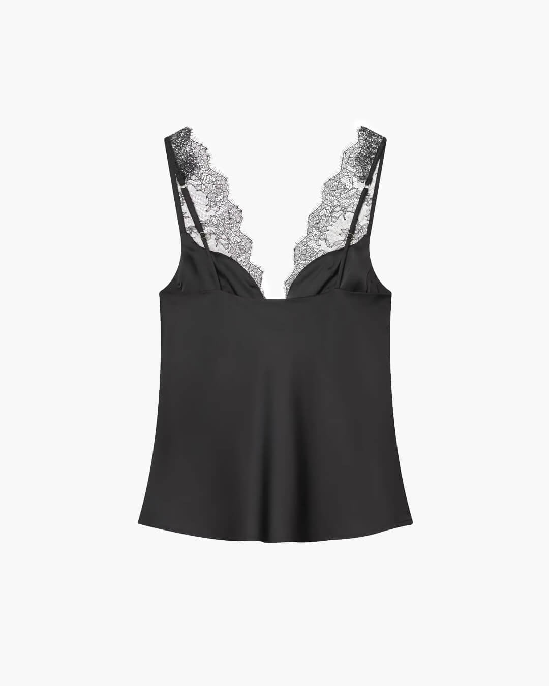 Top smanicato in pizzo con scollo a V Amaris