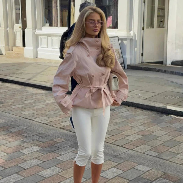 Giacca trench con cintura Amy