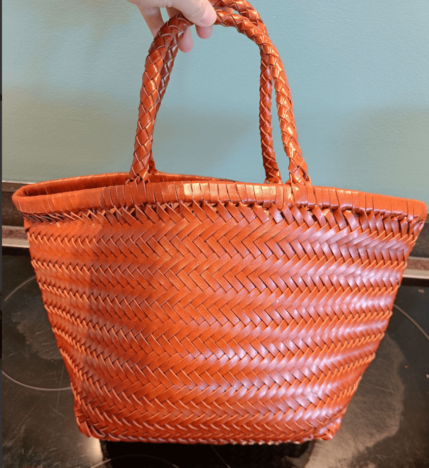 Borsa tote Anais in pelle intrecciata a mano