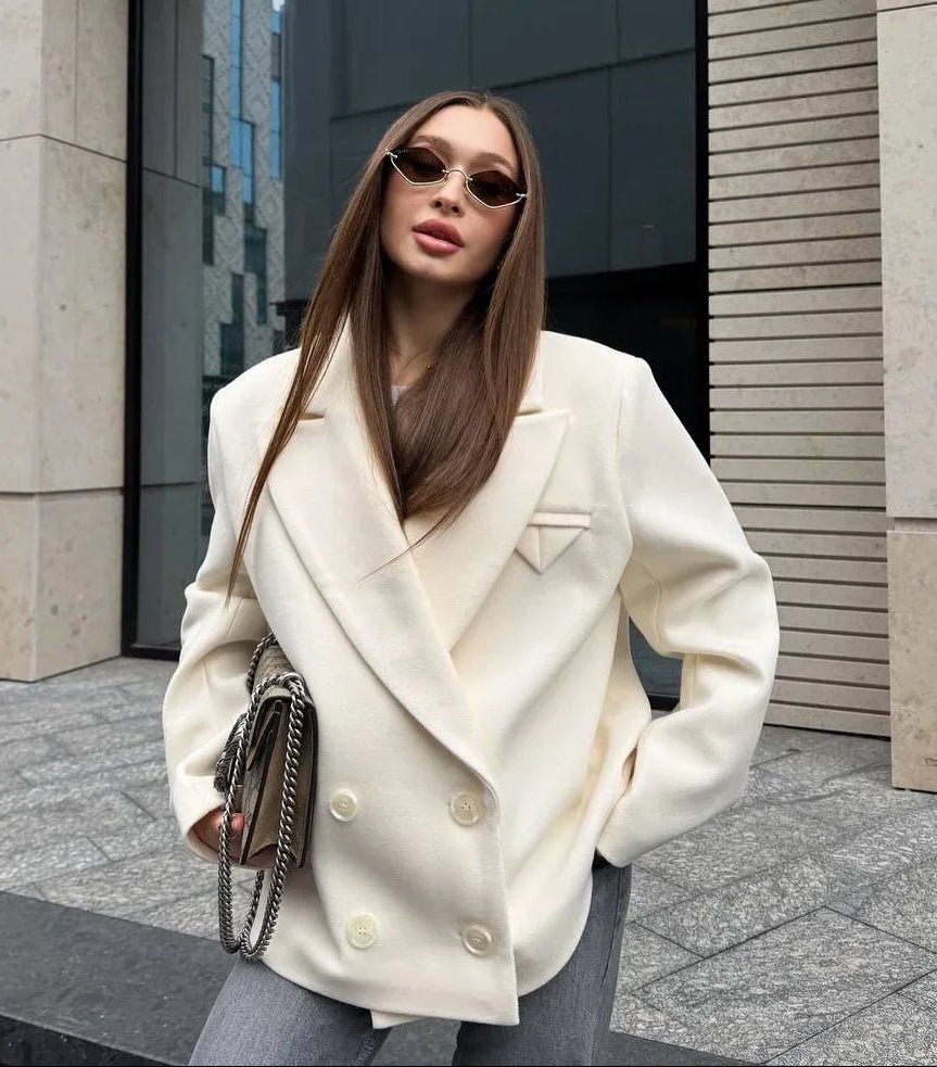 Cappotto blazer dalla vestibilità comoda Angeline