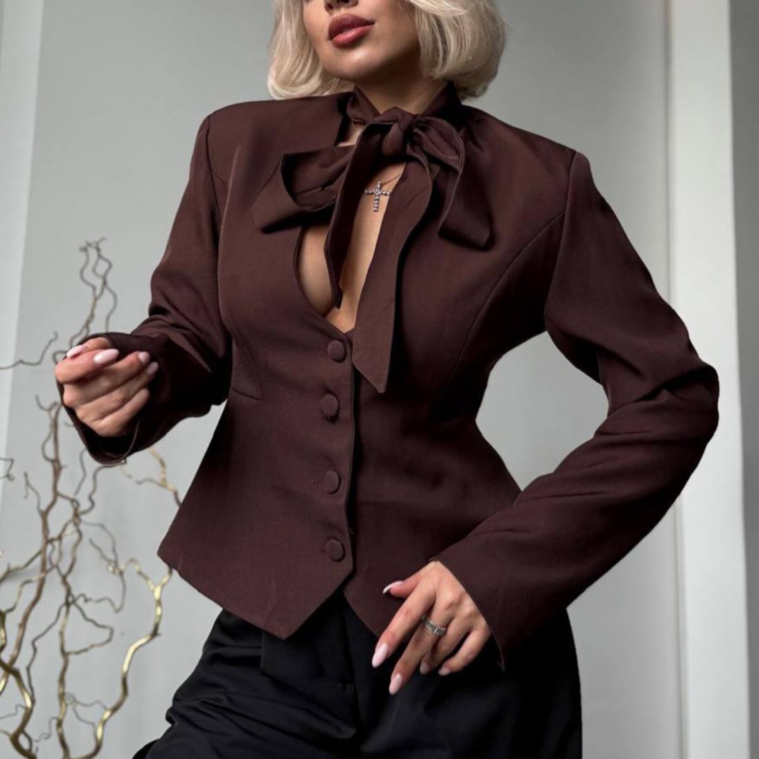 Blazer con allacciatura Angie