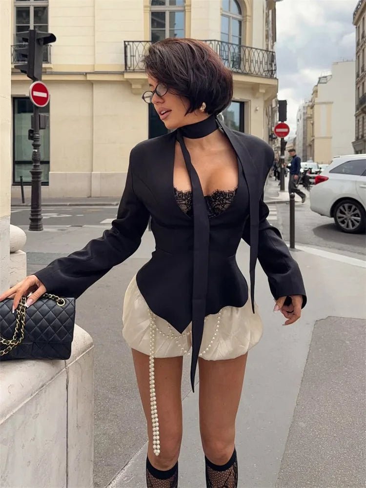 Blazer con allacciatura Angie