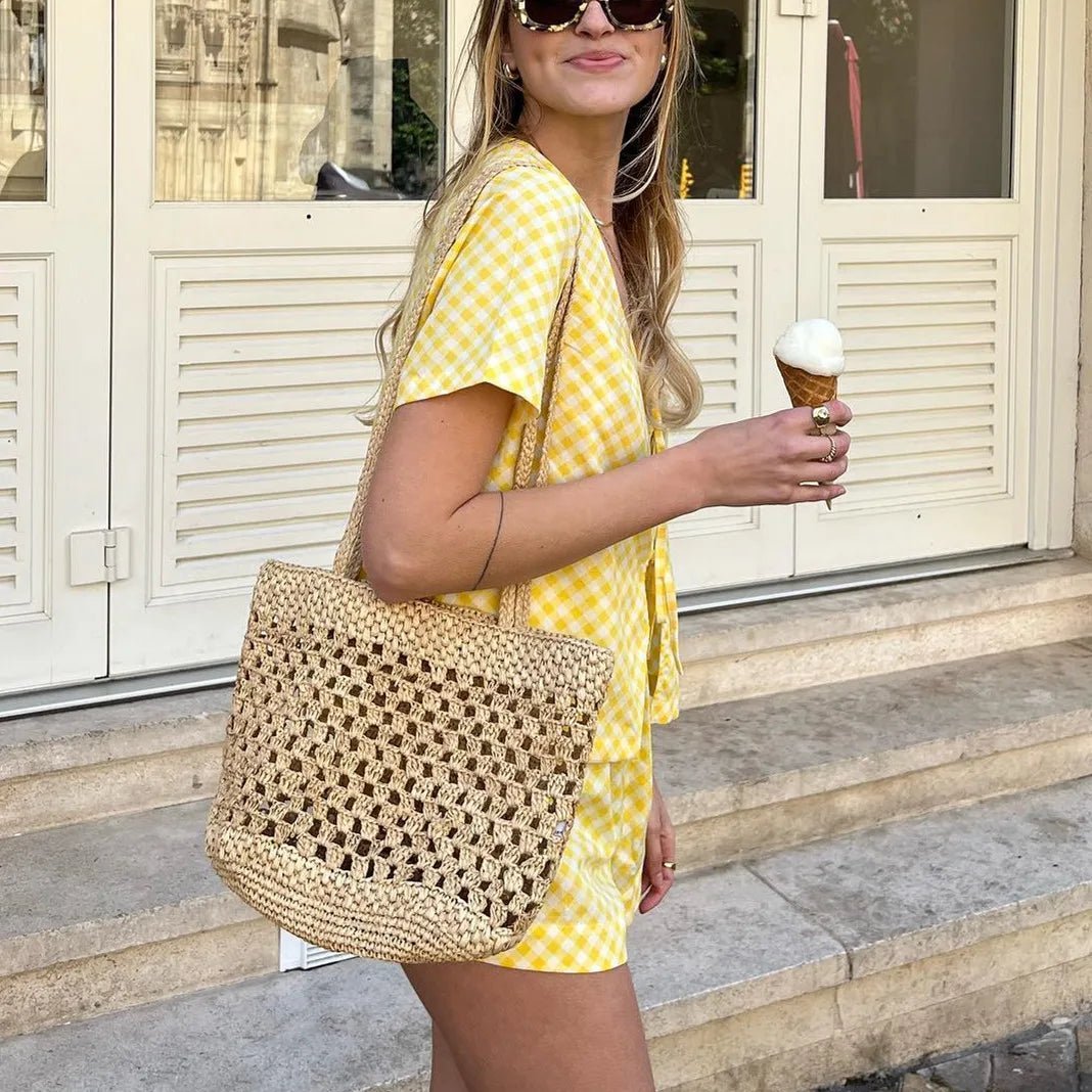 Completo pigiama babydoll a quadri Anna