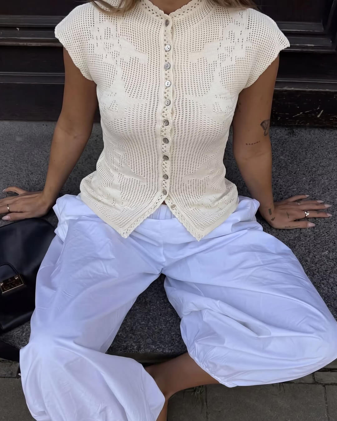 Top cardigan in maglia Anne
