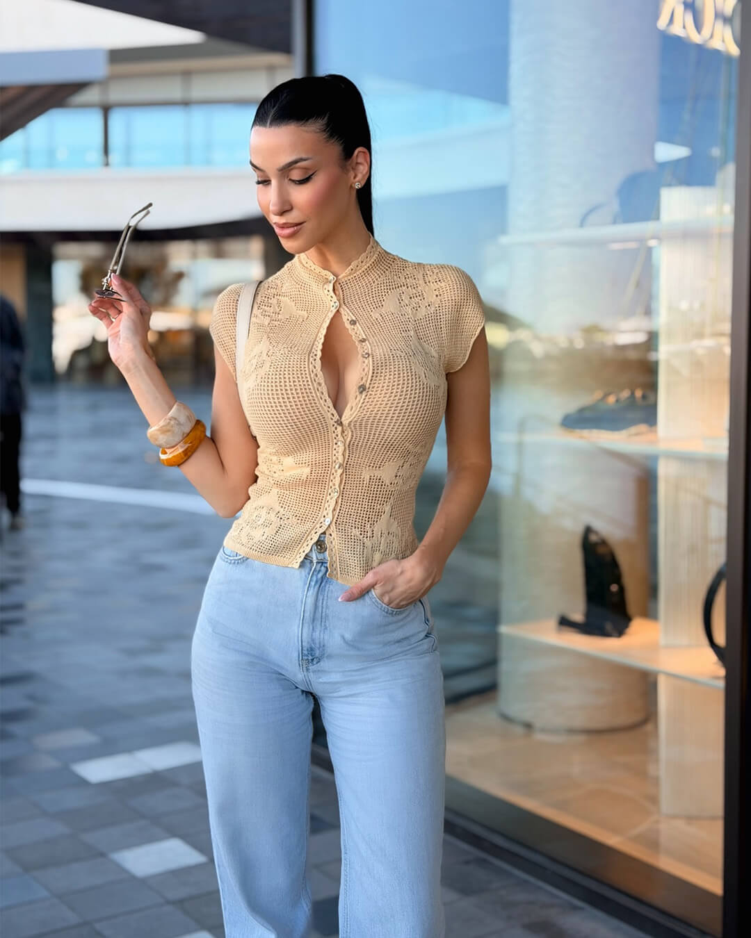 Top cardigan in maglia Anne