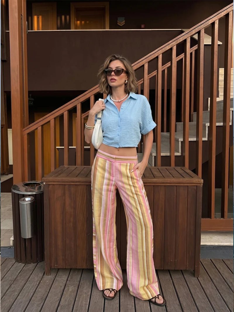 Pantaloni palazzo a gamba ampia Anne