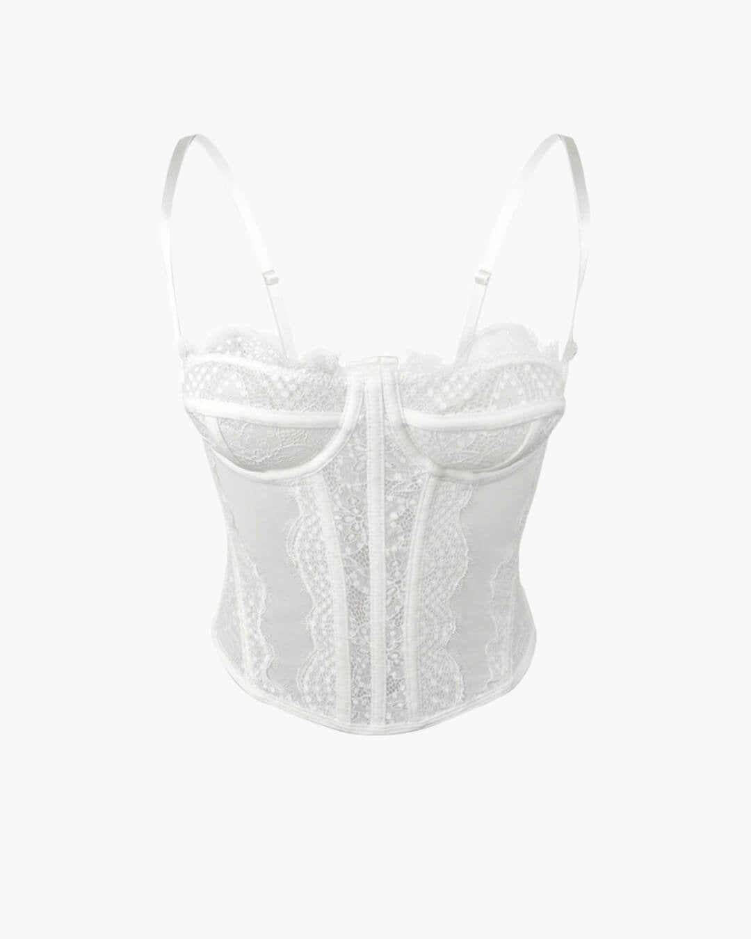 Top corsetto in pizzo con spalline Antonia