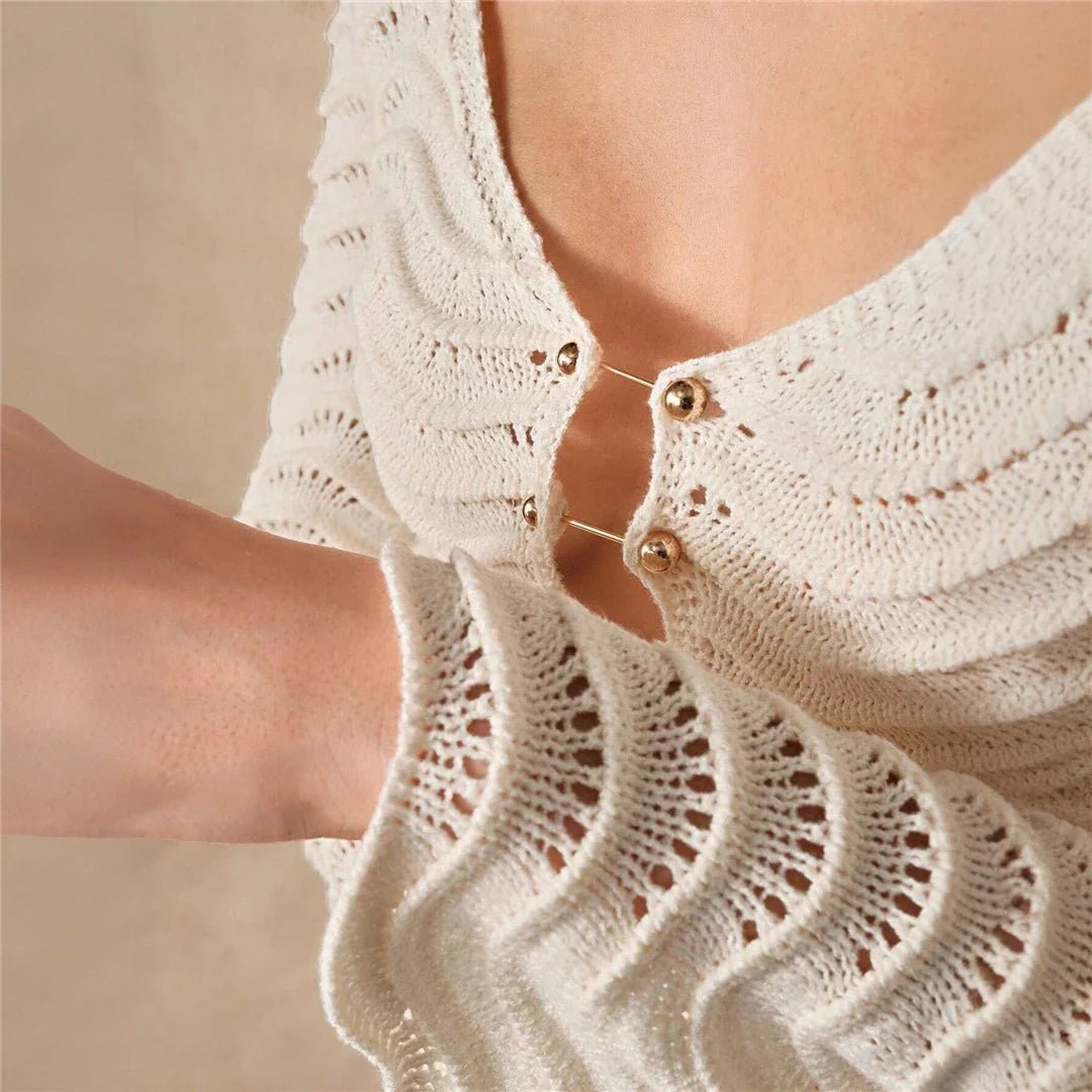 Abito maxi in maglia con lacci Arabella
