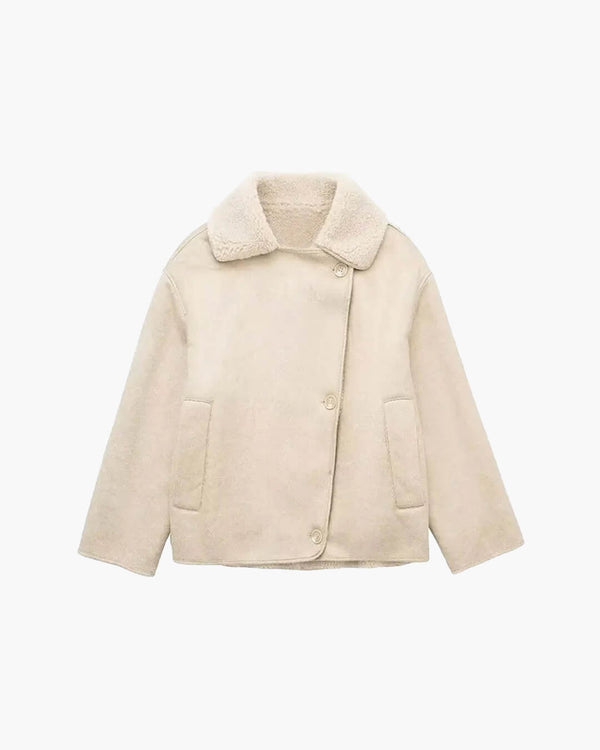 Giacca Arianne in ecopelle con fodera sherpa