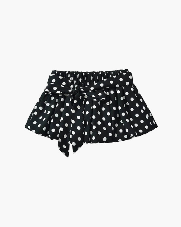 Minigonna Astrid a pois con vita elasticizzata