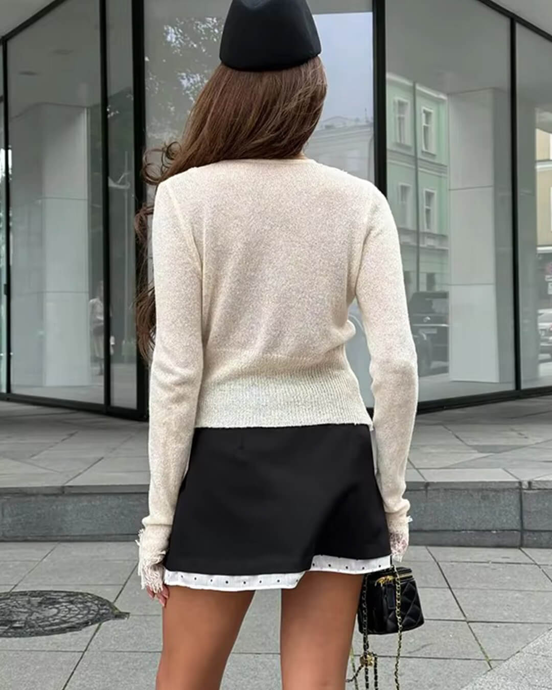 Cardigan in pizzo lavorato a maglia Aurelie