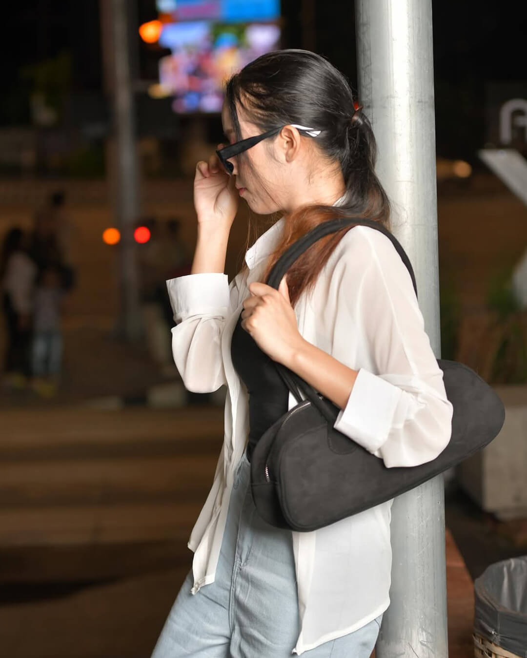 Borsa in pelle scamosciata vegana Aveline