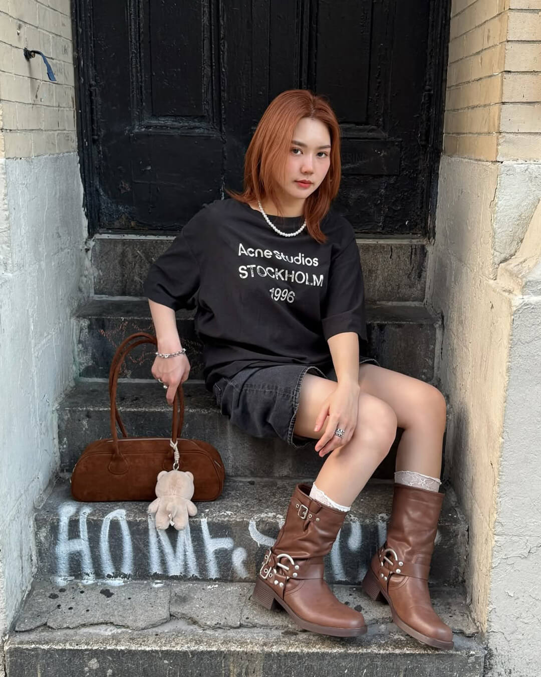 Borsa in pelle scamosciata vegana Aveline