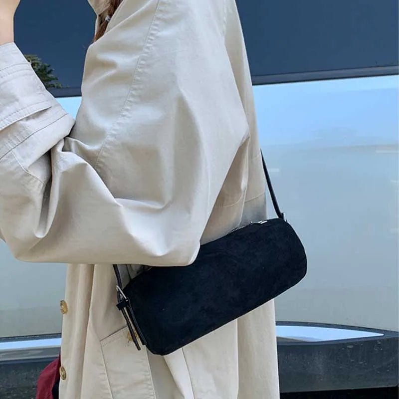Borsa hobo trapuntata in suede Beatrice