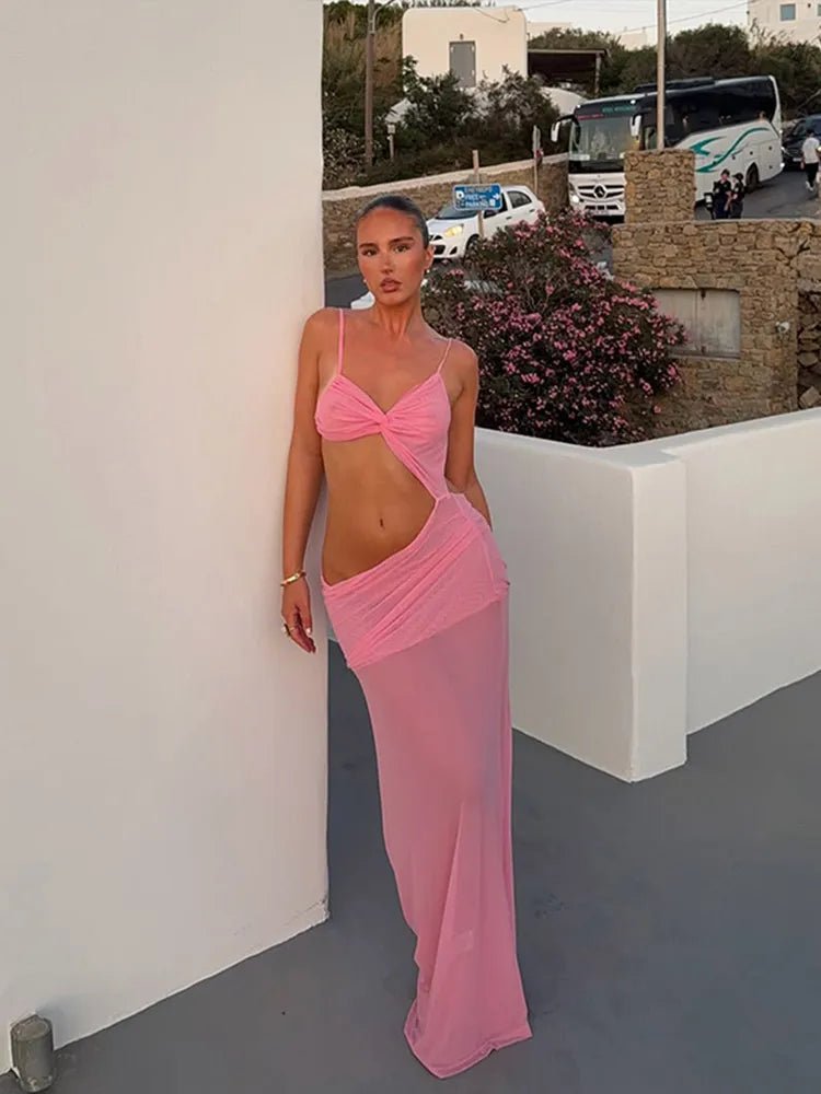 Abito lungo con cut-out e dettaglio twist Beatrice