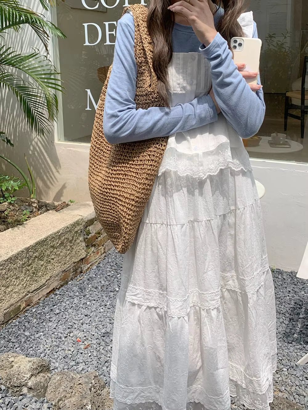 Borsa tote in rattan intrecciato Beatrice