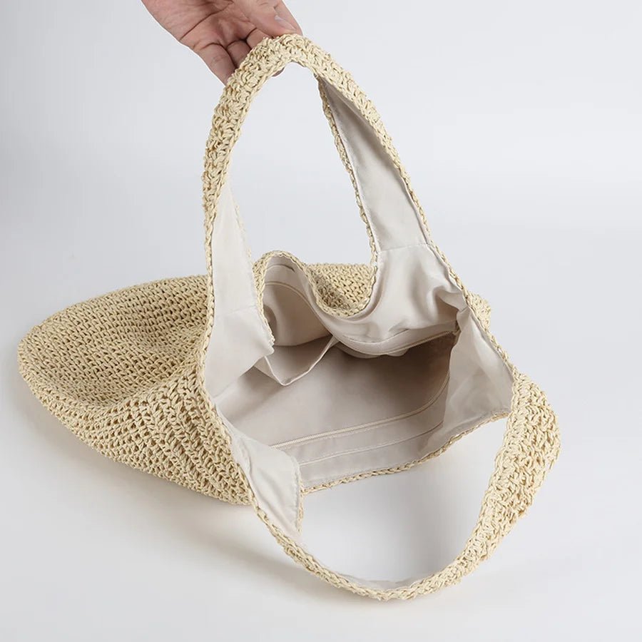 Borsa tote in rattan intrecciato Beatrice