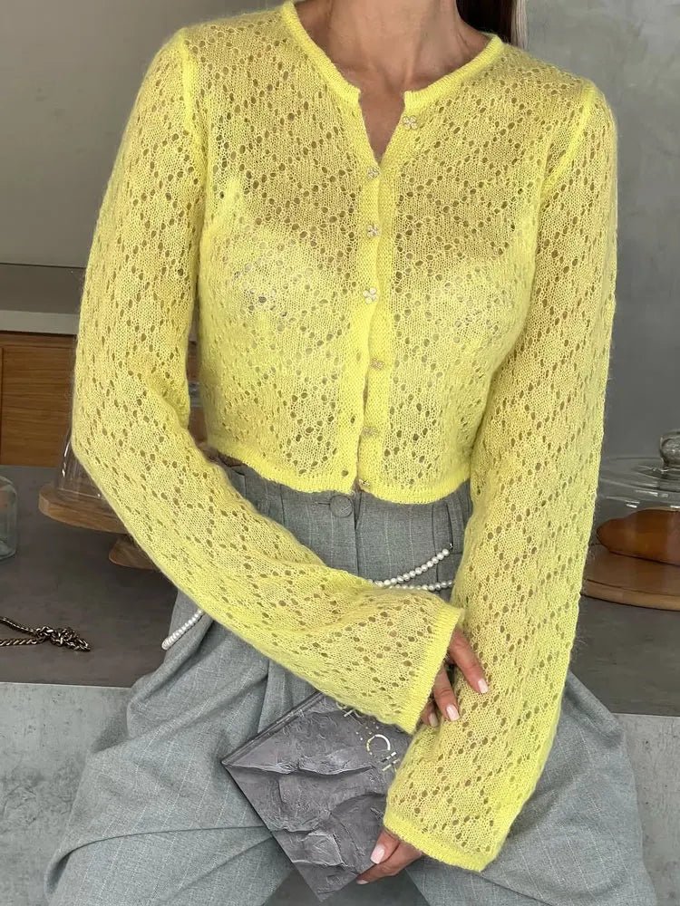 Cardigan corto traforato Beverly