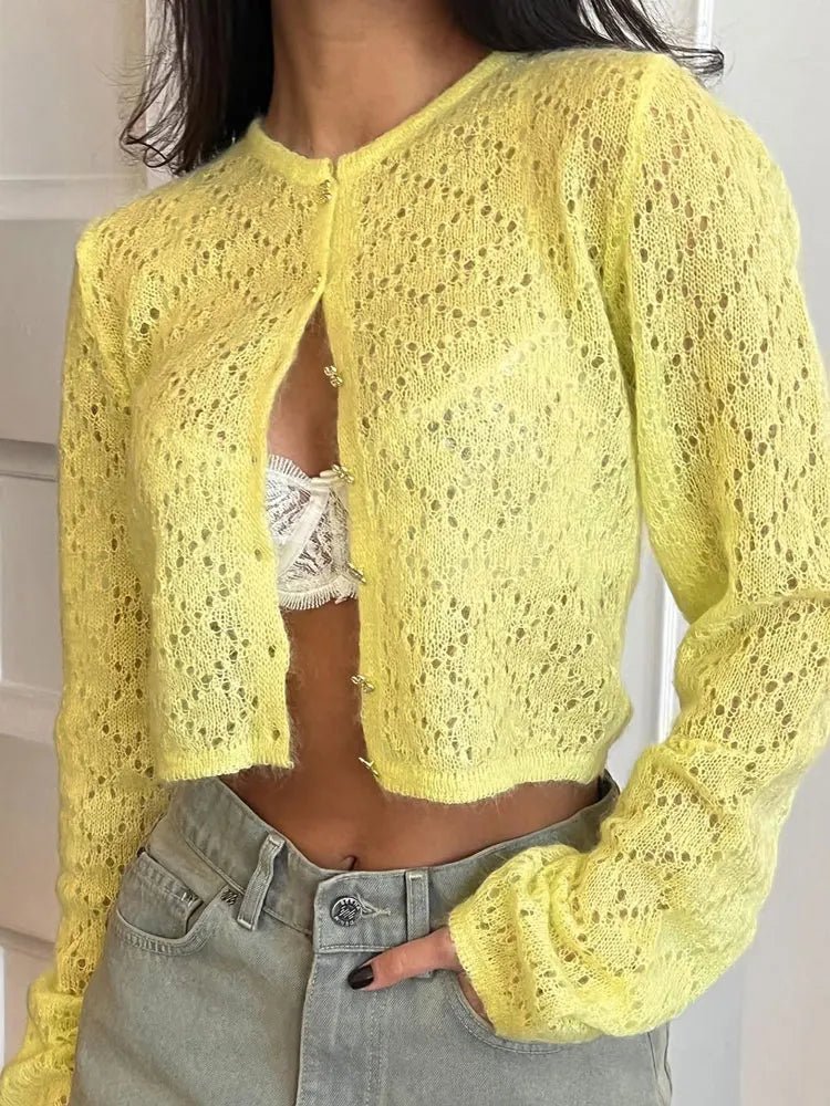 Cardigan corto traforato Beverly