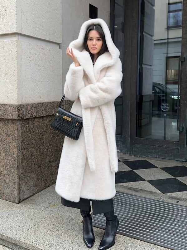Cappotto lungo con cappuccio Bex